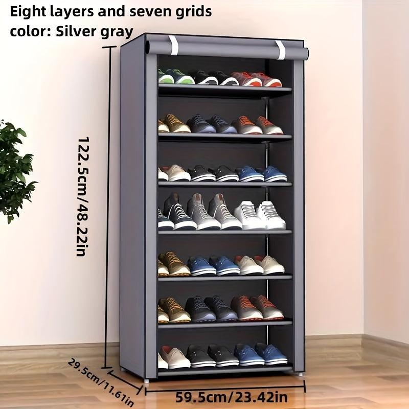 Durable Multi-Tier Shoe Rack with Waterproof Flip Cover, Stackable Plastic Boxes, Dustproof Organizer for Shoes, Large Capacity, No Wood or Electric Needed, Sturdy Material, Freestanding Floor Stand, Perfect for Any Room