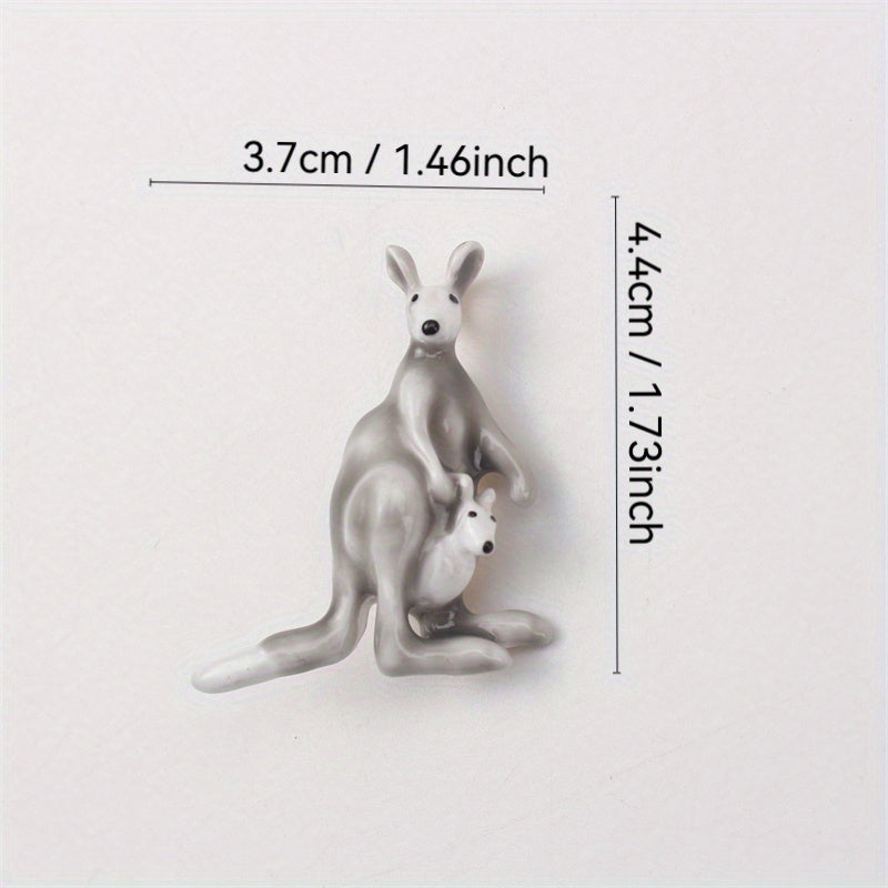 This elegant enamel kangaroo brooch is a cute and unique piece of novelty jewelry in the shape of a cartoon animal. Perfect for both men and women, it features an irregular simulation modeling design that is sure to stand out on any suit coat as a