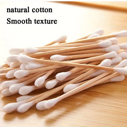 Pack of 1000 double-ended cotton swabs, unscented and low allergenic, ideal for ear and makeup cleaning. Suitable for personal care.