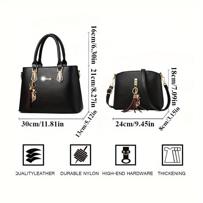 Stylish and versatile 2-piece ladies' bag with large capacity, suitable for gifting girlfriends, wives, and parents on Valentine's Day or birthdays.