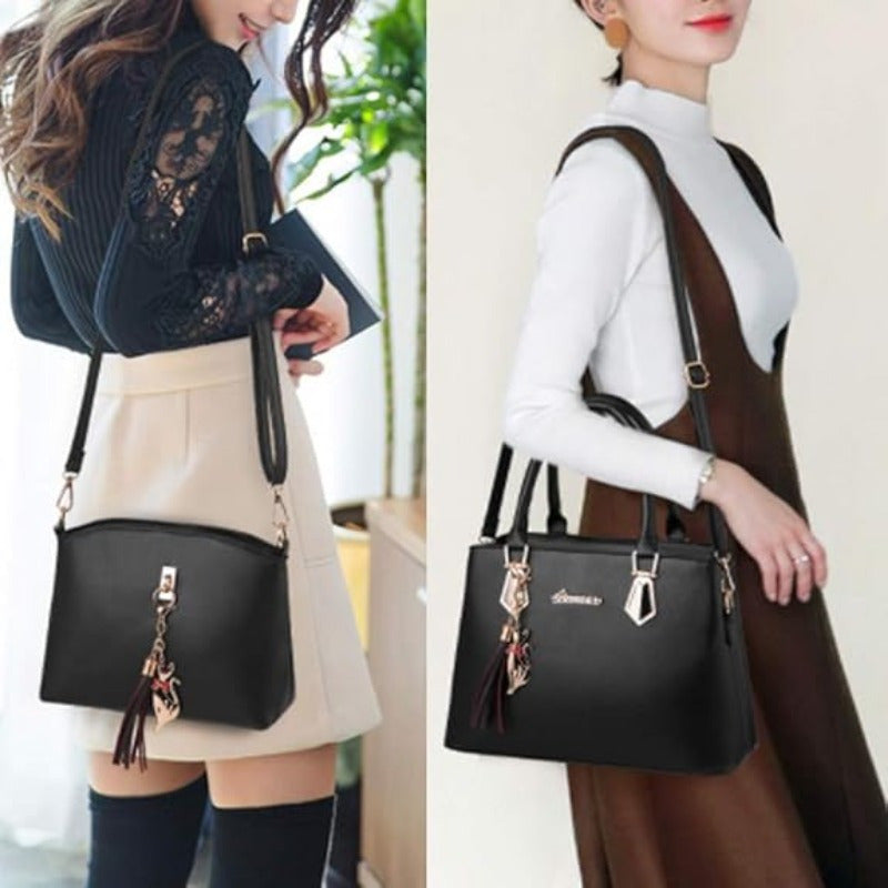 Stylish and versatile 2-piece ladies' bag with large capacity, suitable for gifting girlfriends, wives, and parents on Valentine's Day or birthdays.