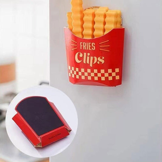 Set of 13 Chip-Shaped Food Storage Clips with Sealing Boxes - Keep Snacks Fresh with These Preservers for Fries, Chips, and More