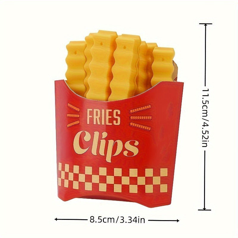 Set of 13 Chip-Shaped Food Storage Clips with Sealing Boxes - Keep Snacks Fresh with These Preservers for Fries, Chips, and More