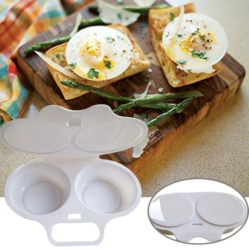 Easily cook perfect eggs every time with our round plastic egg poacher. This microwave egg steamer doubles as a reusable omelette cooker, making it a must-have for your kitchen supplies. It's made of food-safe materials and is an essential item for any