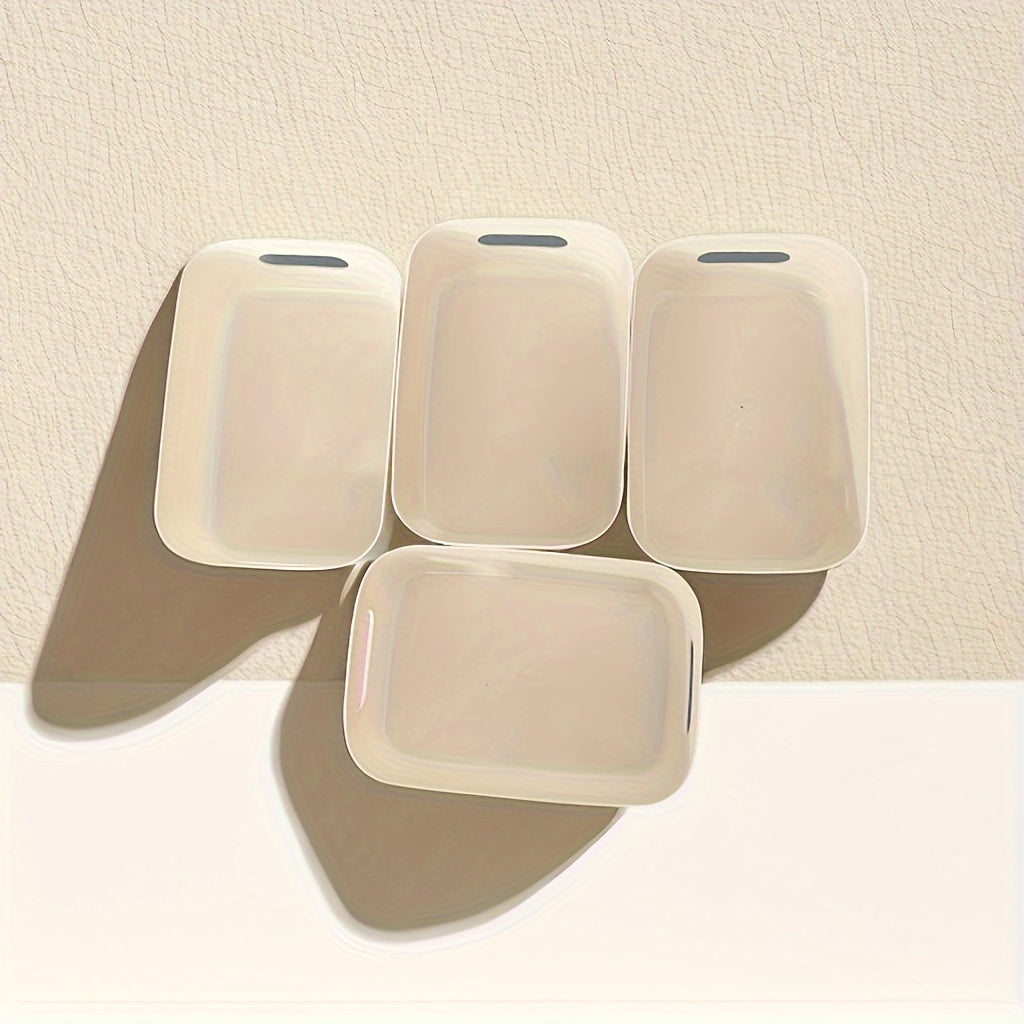 Durable plastic organizers for various uses: cosmetics, snacks, kitchen, bathroom, dorm, and office supplies - 10-pack.