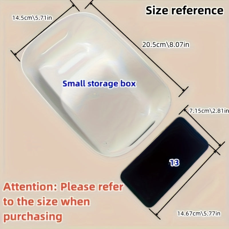 Durable plastic organizers for various uses: cosmetics, snacks, kitchen, bathroom, dorm, and office supplies - 10-pack.