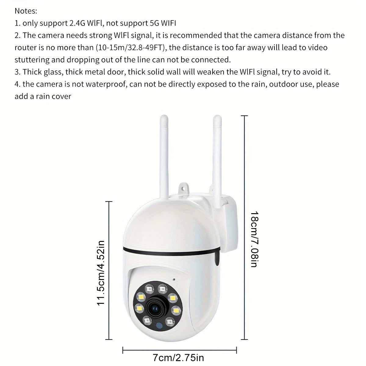 Two white cameras with 2MP lenses and FHD mode 1080P resolution, perfect for surveillance and monitoring with dual-view capability on one screen. Great as a gift for Christmas, Halloween, Thanksgiving, and New Year celebrations. Equipped with