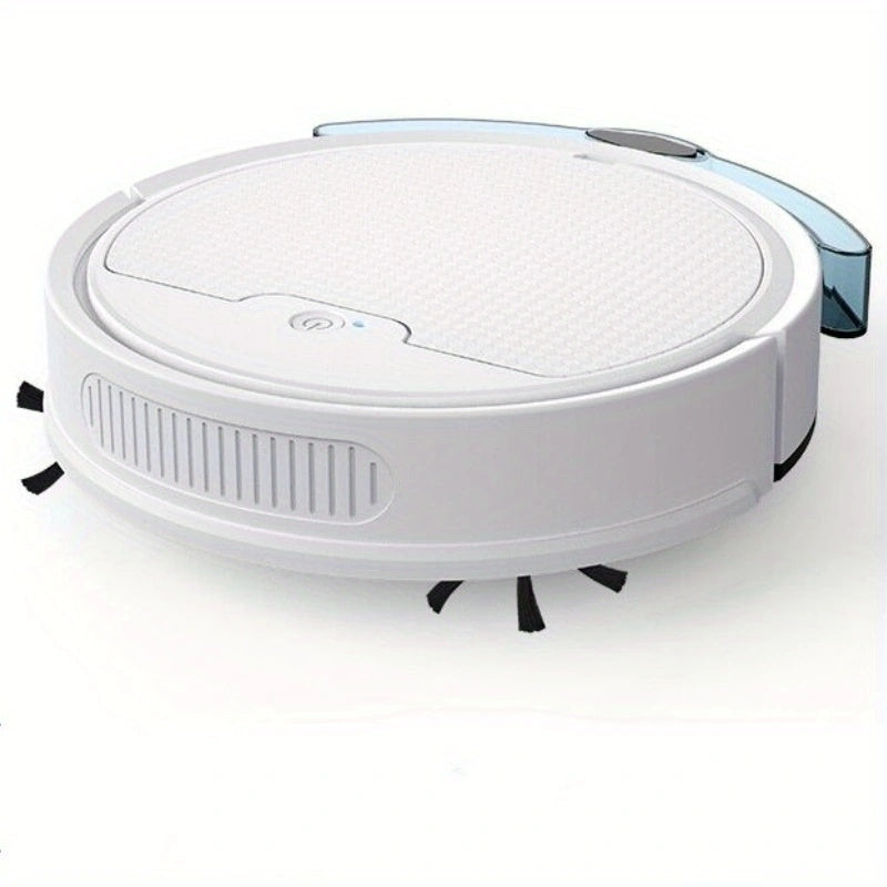 1pc Smart 3-in-1 Portable Robot Vacuum Cleaner and Mop with Large Water Tank, USB Rechargeable, 36V Max, Wireless, 20min Runtime, App Control for Home Cleaning.