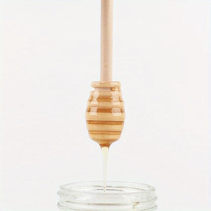 Wooden Honey Mixing Stirrers - Set of 1 Piece or 4 Pieces, perfect for Honey Dipper Sticks, Honey Spoon Stirrers. Great for Home, Kitchen, Party, and Wedding celebrations.