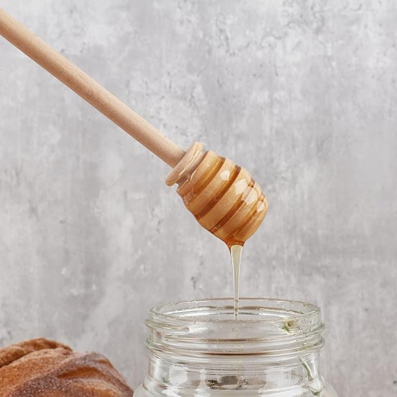 Wooden Honey Mixing Stirrers - Set of 1 Piece or 4 Pieces, perfect for Honey Dipper Sticks, Honey Spoon Stirrers. Great for Home, Kitchen, Party, and Wedding celebrations.