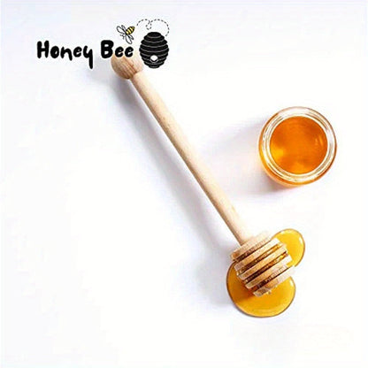 Wooden Honey Mixing Stirrers - Set of 1 Piece or 4 Pieces, perfect for Honey Dipper Sticks, Honey Spoon Stirrers. Great for Home, Kitchen, Party, and Wedding celebrations.