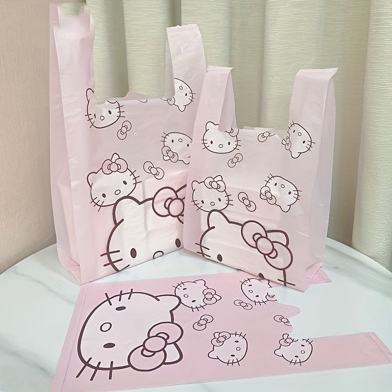 Get 50 adorable and versatile disposable garbage bags in one pack, made of PET material. Perfect for use in the living room, bedroom, bathroom, and kitchen. Featuring a cute cartoon pink design, these bags can also be used as gifts or as a buggy bag.