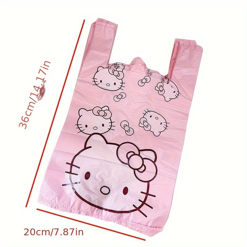 Get 50 adorable and versatile disposable garbage bags in one pack, made of PET material. Perfect for use in the living room, bedroom, bathroom, and kitchen. Featuring a cute cartoon pink design, these bags can also be used as gifts or as a buggy bag.