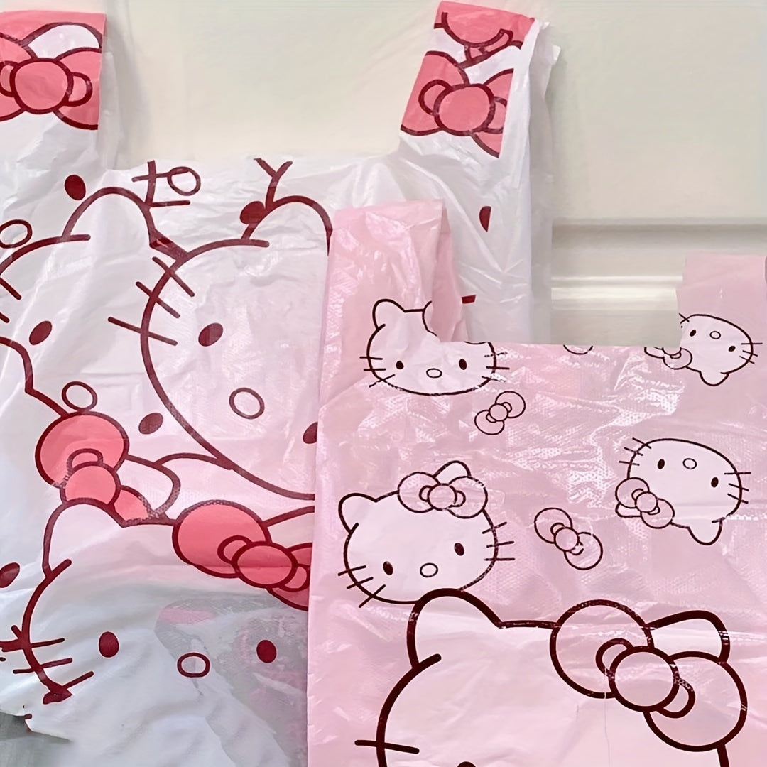 Get 50 adorable and versatile disposable garbage bags in one pack, made of PET material. Perfect for use in the living room, bedroom, bathroom, and kitchen. Featuring a cute cartoon pink design, these bags can also be used as gifts or as a buggy bag.