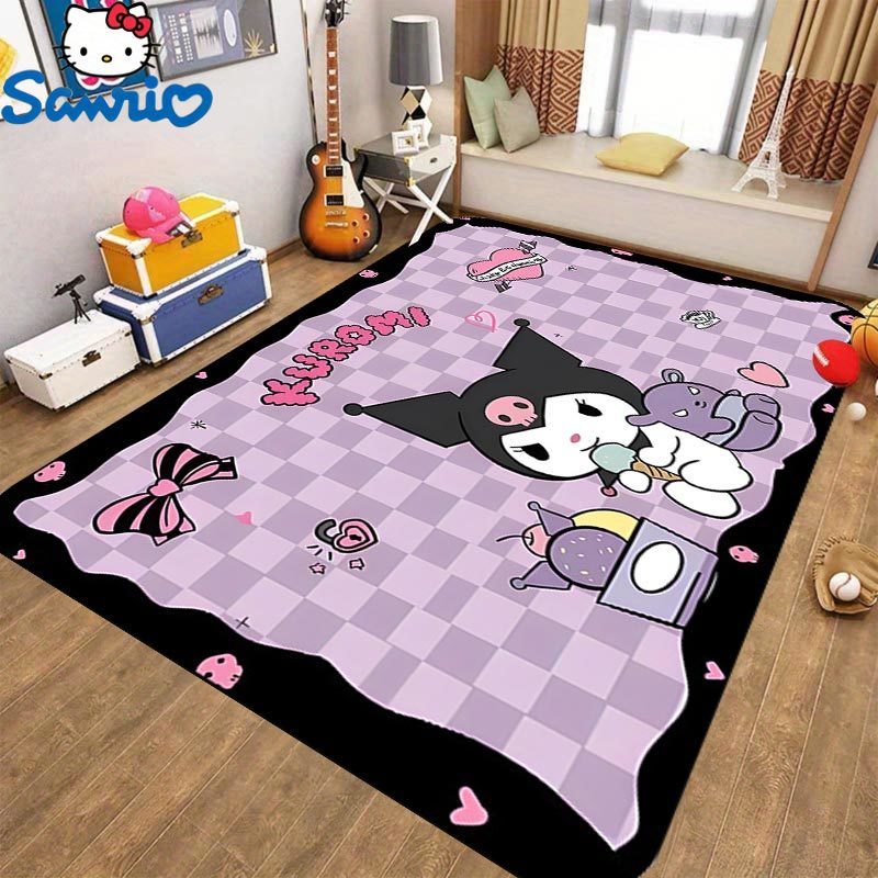 Sanrio Soft Area Mat with Non-Slip Backing - Ideal for Bedroom, Entryway, or Hallway Decoration, Ensuring Stability