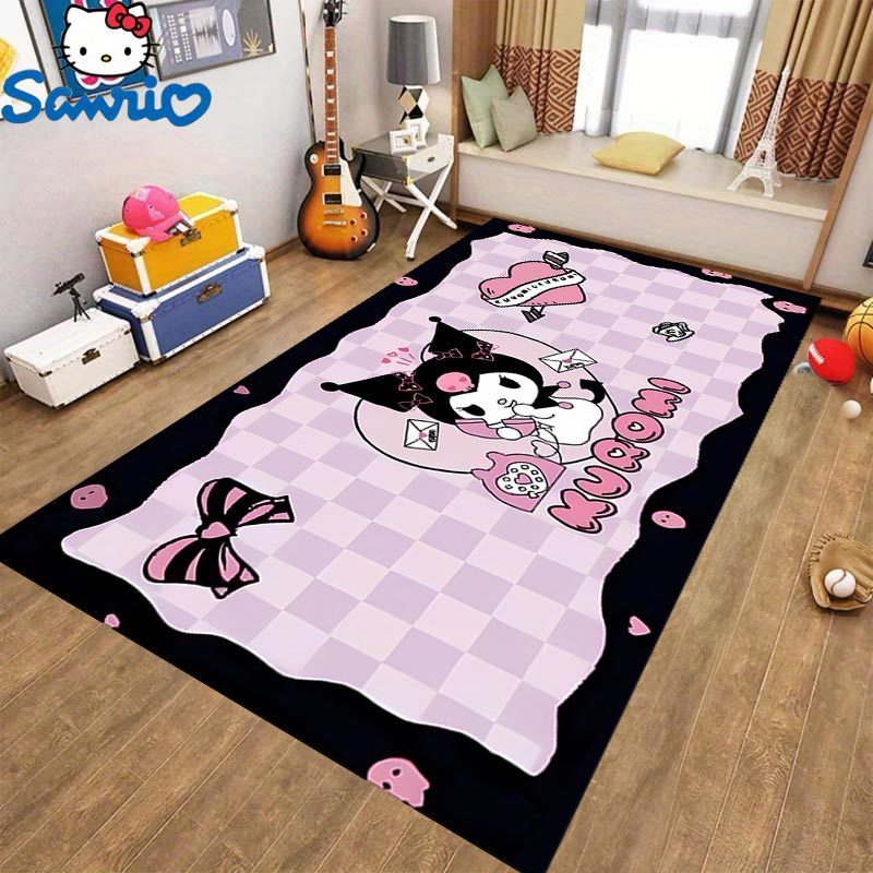 Sanrio Soft Area Mat with Non-Slip Backing - Ideal for Bedroom, Entryway, or Hallway Decoration, Ensuring Stability