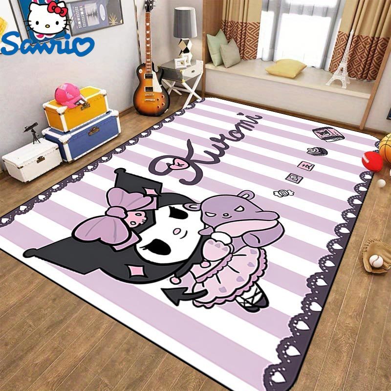 Sanrio Soft Area Mat with Non-Slip Backing - Ideal for Bedroom, Entryway, or Hallway Decoration, Ensuring Stability