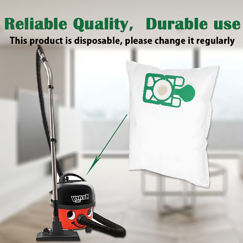 Get a 7-pack of Numatic Henry Vacuum Cleaner Bags for leak-proof, high-capacity replacements. These NVM-1CH bags are compatible with HVR200M-22 models and are made from durable non-woven fabric with a rubber seal and ultrasonic welding. Keep your floors