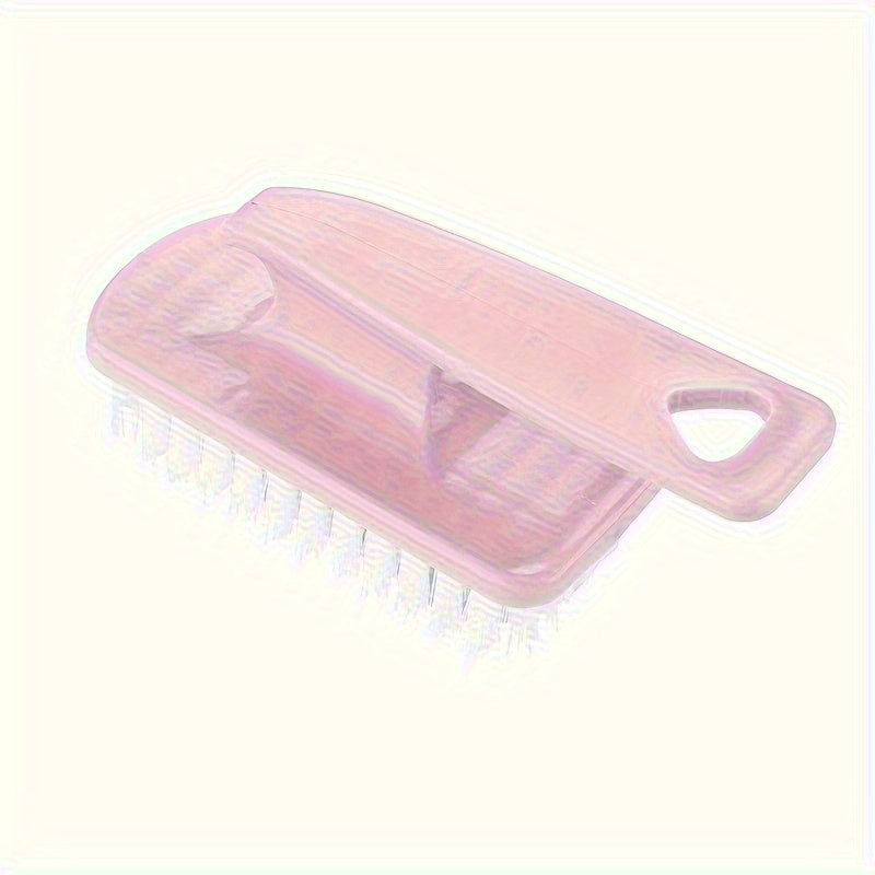 Multipurpose Plastic Cleaning Brush with Handle - Ideal for Cleaning Vegetables, Fruits, Kitchen, Bathroom, Living Room, Car, and Clothes - Doesn't Require Electricity