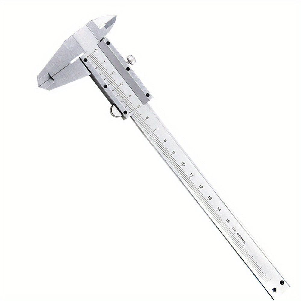 Single Stainless Steel Vernier Caliper for DIY Projects, Battery-Free