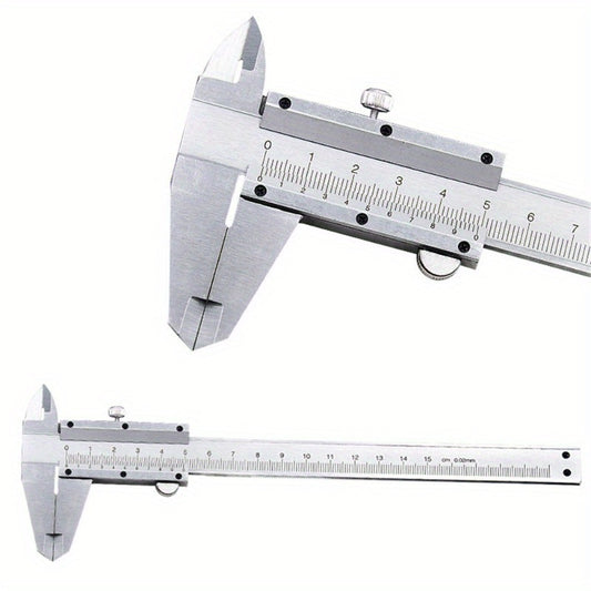 Single Stainless Steel Vernier Caliper for DIY Projects, Battery-Free