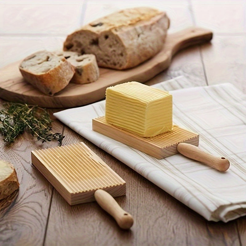 Homemade Noodle Maker with Textured Wooden Rollers