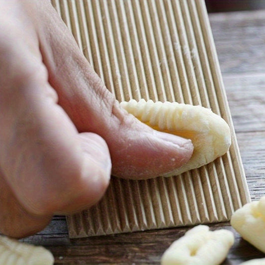 Homemade Noodle Maker with Textured Wooden Rollers