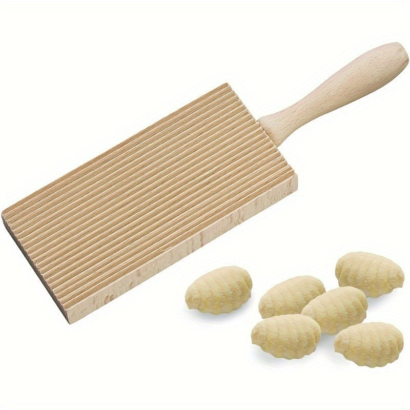 Homemade Noodle Maker with Textured Wooden Rollers