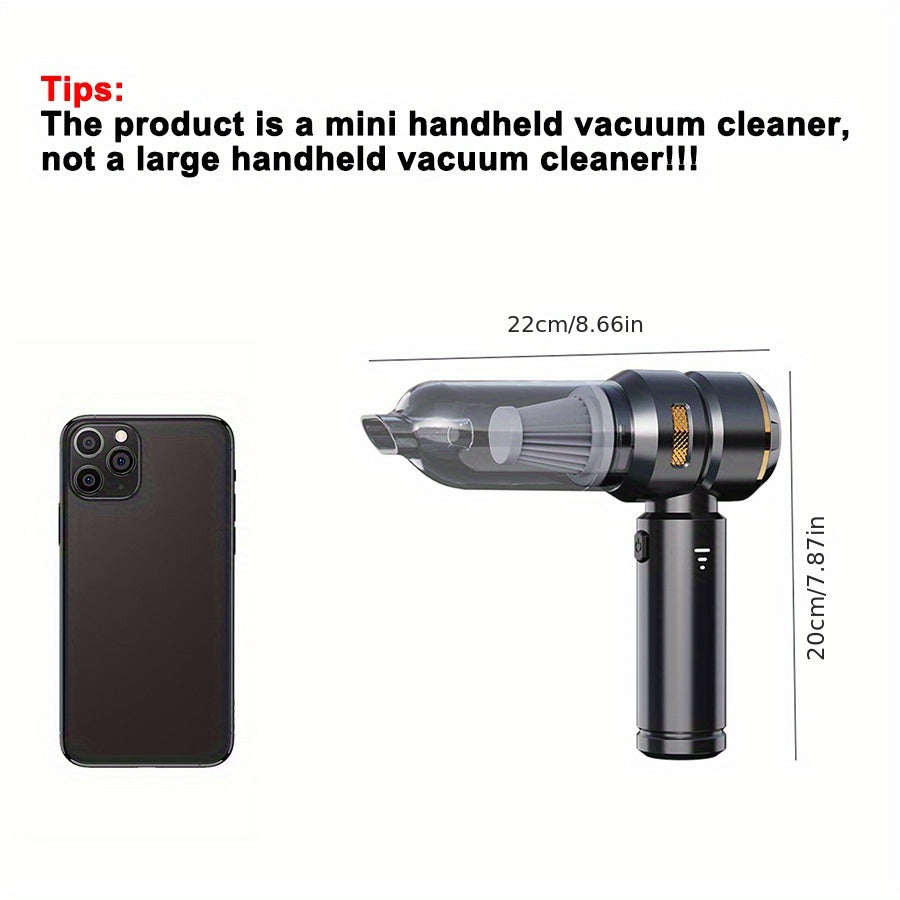 The Ultra-Power 100W Cordless Handheld Vacuum Cleaner boasts 16000Pa Suction Power, 3-Speed Motor, and a Rechargeable 2000mAh Battery. Ideal for cleaning cars, offices, and homes, this Cordless Vacuum Cleaner is a versatile and efficient cleaning