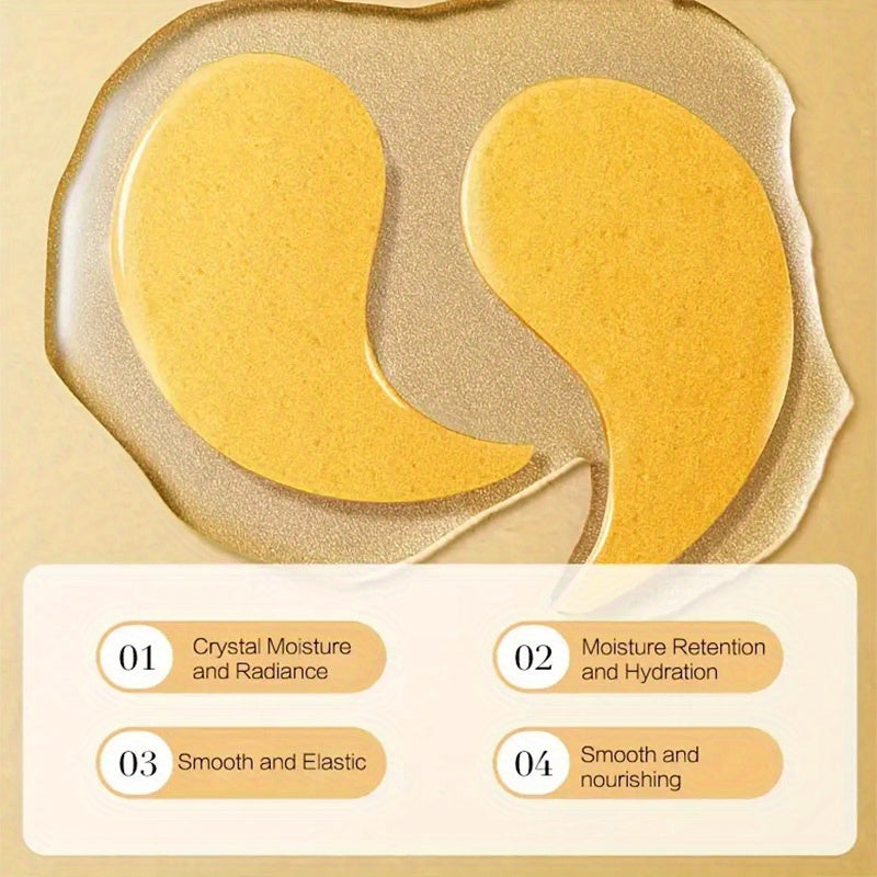 60 Golden eye masks with collagen, glycerin for firming, hydrating all skin types