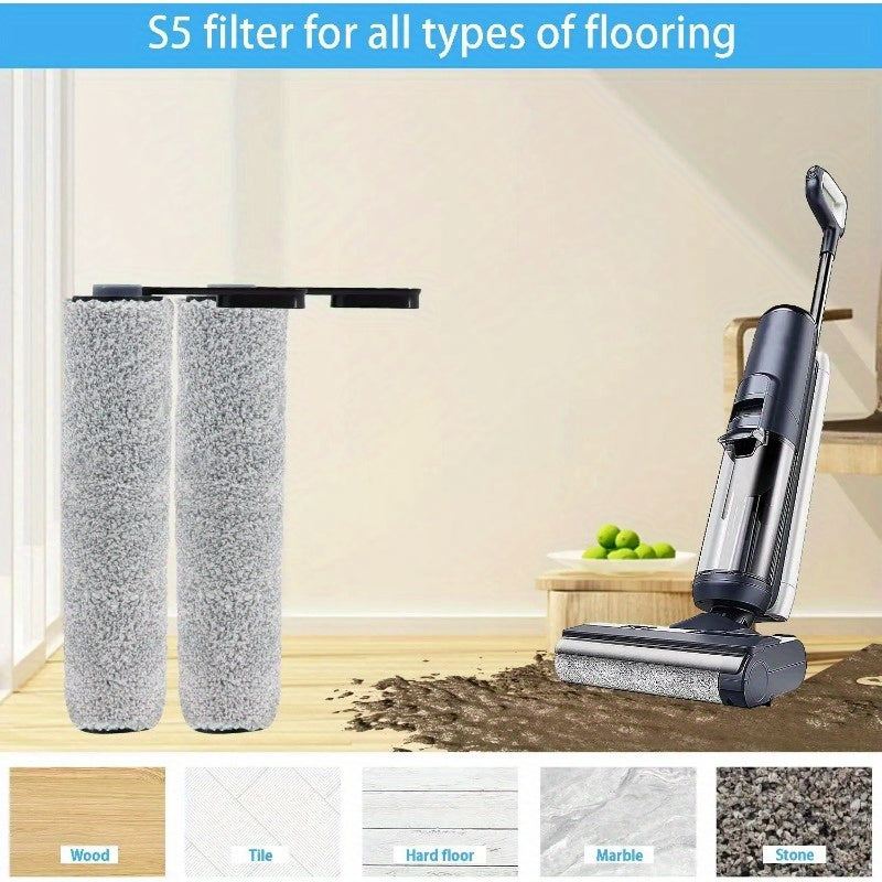 Compatible replacement brush rollers for Tineco Floor ONE S5/ Floor One S5 Pro 2 Smart Cordless Wet Dry Vacuum Cleaner.