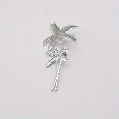 Stylish Golden Coconut Tree Brooch, Multi-functional Botanical Pin, Modern Fashion Statement Piece