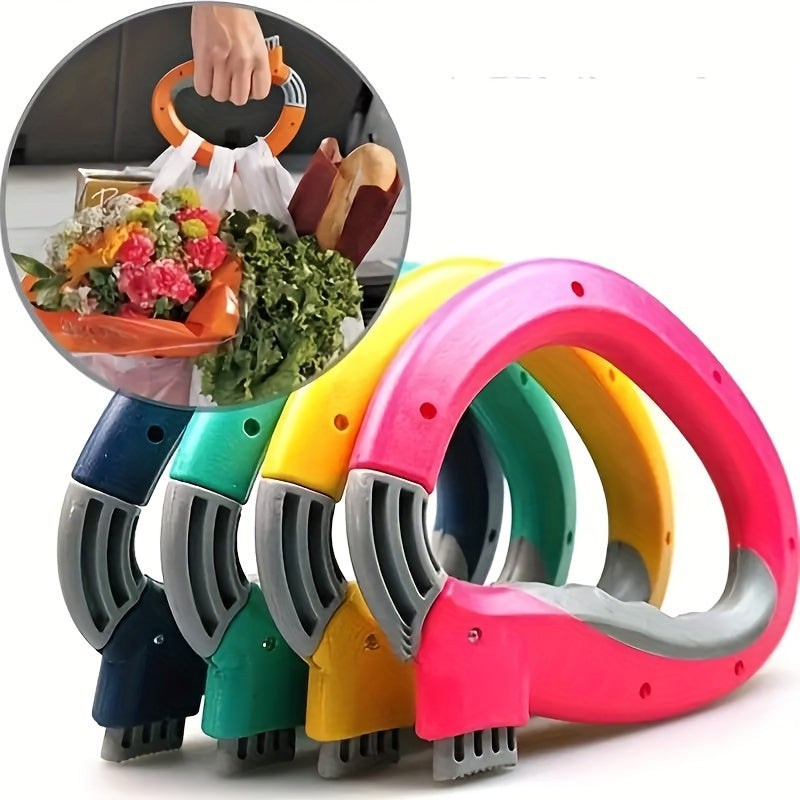 Convenient Shopping Bag Holder with Ergonomic Handle - Sturdy Plastic, Protects Bags, Perfect for Grocery Shopping & Household Items, Portable and Lightweight, Plastic Bag Organizer