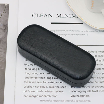 Stylish Pink Letter Series Eyeglasses Case - Tough Faux Leather Shell, Protects Fashion Glasses from Scratches