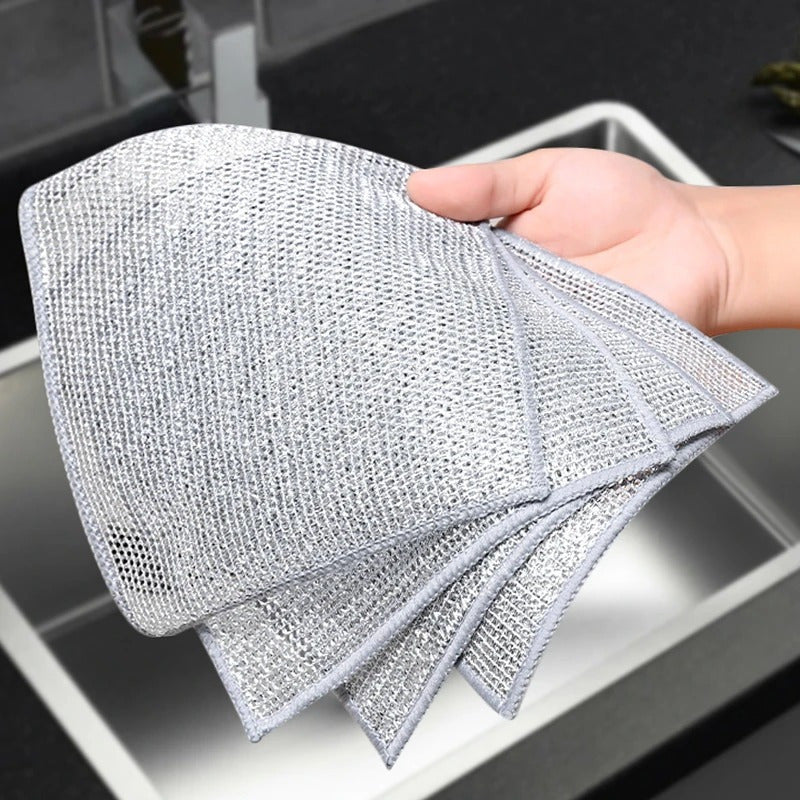 30pcs Ultra-Fine Microfiber Steel Wool Soap Pads - Double-Sided Kitchen Scrubbers