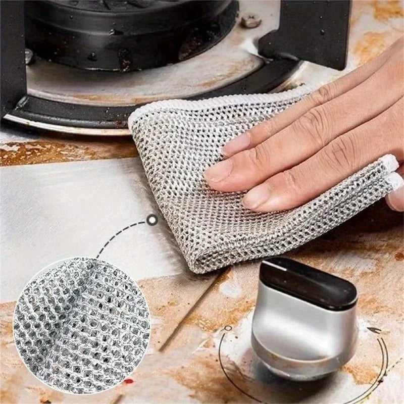 30pcs Ultra-Fine Microfiber Steel Wool Soap Pads - Double-Sided Kitchen Scrubbers