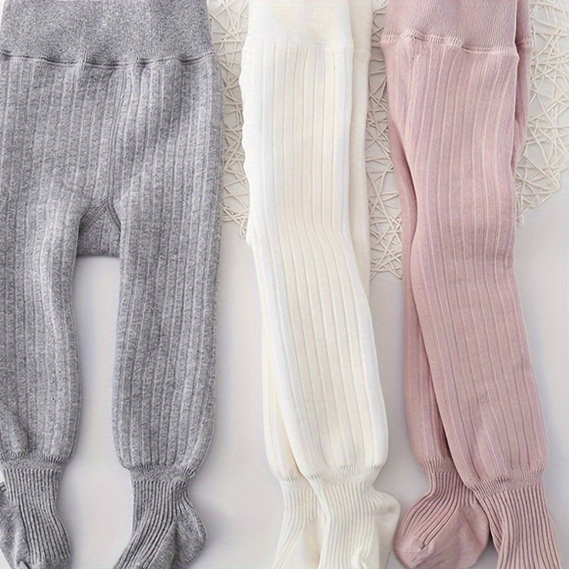 1 Pair of Girl's Thick Winter Crew Socks