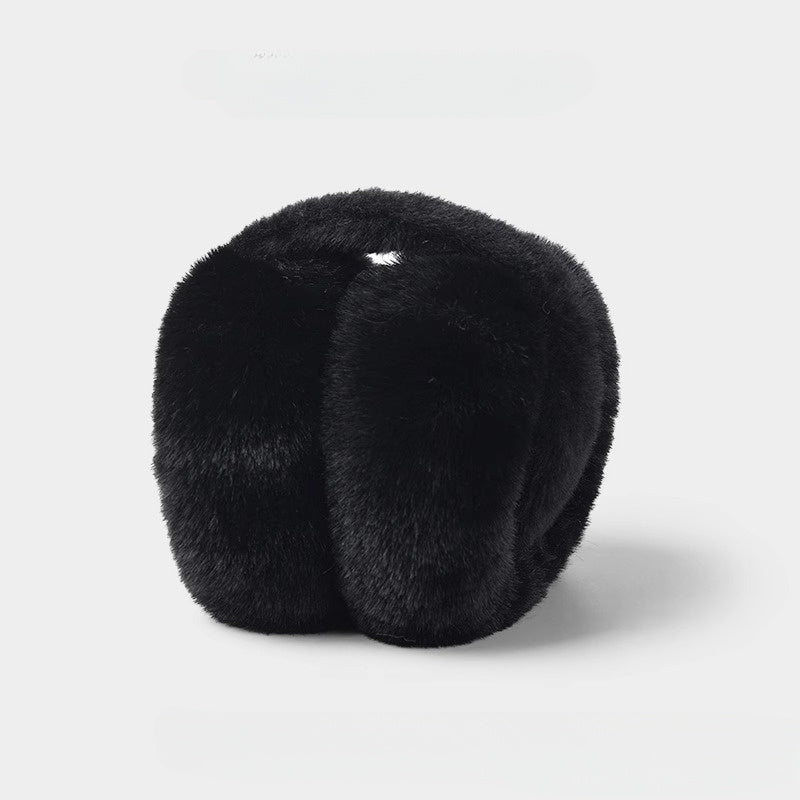 Pumplux Women's Plush Earmuffs - Soft Knit Winter Ear Warmers, Foldable Design, Hand-Washable, Made of Polyester