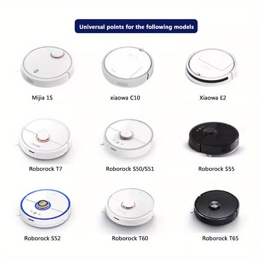 Accessories for Xiaomi Mijia 1s Roborock S5 S50 S6 Pure E4 C10 E2 E3 Vacuum Cleaner, including Mop Roller, Side Brush, Filter, Rag, and Spare Parts.