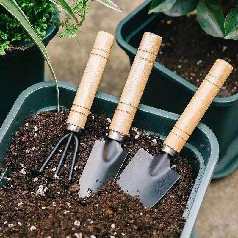 A set of 6 mini gardening tools for indoor plant care and maintenance, including pot planting, landscape creation, seed cultivation, fertilization, and soil loosening. Ideal for caring for