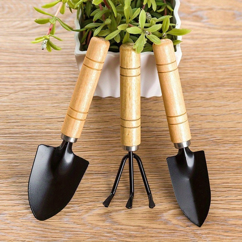 A set of 6 mini gardening tools for indoor plant care and maintenance, including pot planting, landscape creation, seed cultivation, fertilization, and soil loosening. Ideal for caring for