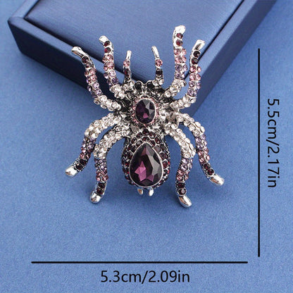 Personalized Luxury Clothing Ornament: French Baroque Spider Brooch, Fashion Insect Pin