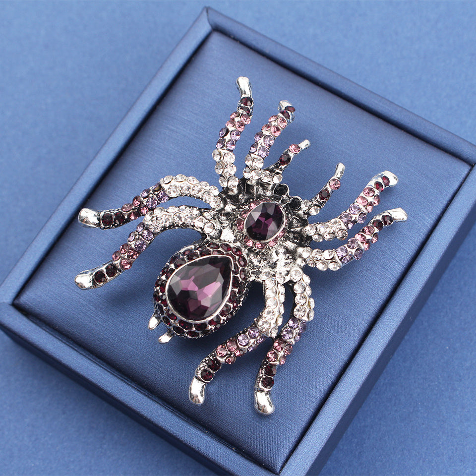 Personalized Luxury Clothing Ornament: French Baroque Spider Brooch, Fashion Insect Pin