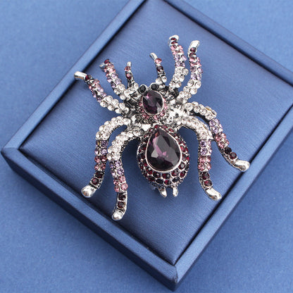 Personalized Luxury Clothing Ornament: French Baroque Spider Brooch, Fashion Insect Pin