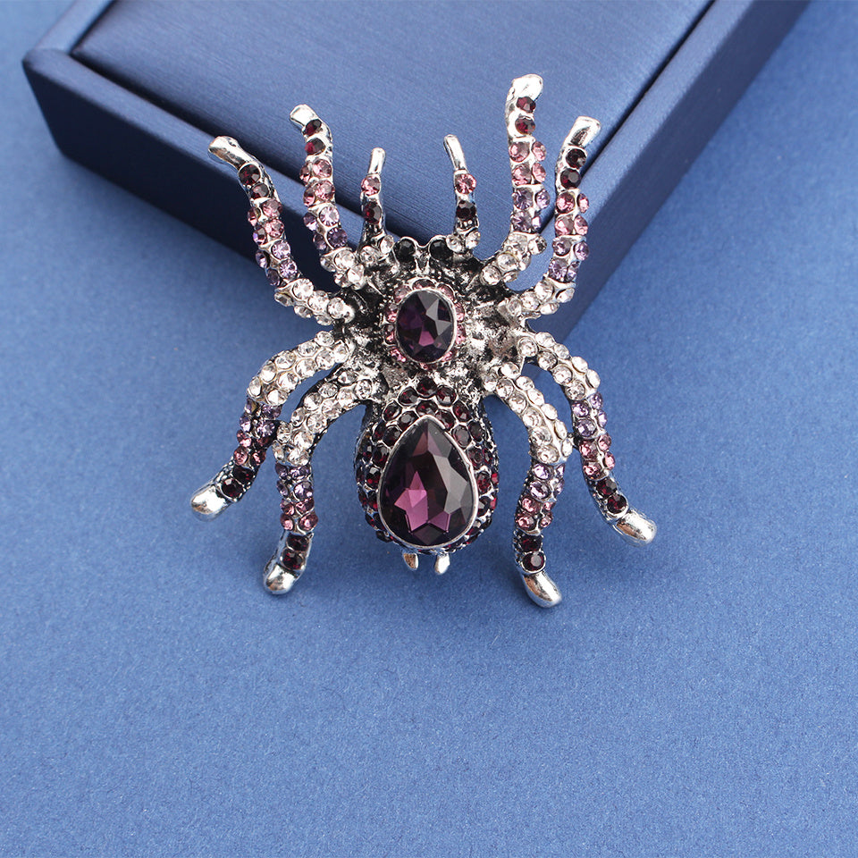 Personalized Luxury Clothing Ornament: French Baroque Spider Brooch, Fashion Insect Pin