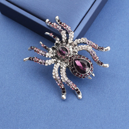 Personalized Luxury Clothing Ornament: French Baroque Spider Brooch, Fashion Insect Pin