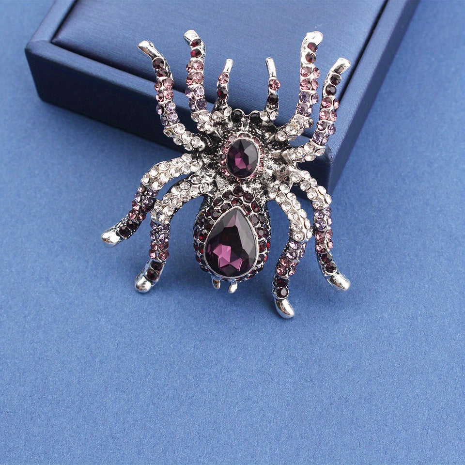 Personalized Luxury Clothing Ornament: French Baroque Spider Brooch, Fashion Insect Pin