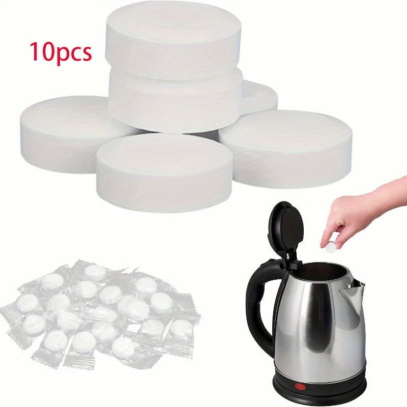 Citric acid descaler tablets for coffee machines, water dispensers, kettles in PET material. Comes in 10/20/30pcs, offers fresh and effective cleaning solution.