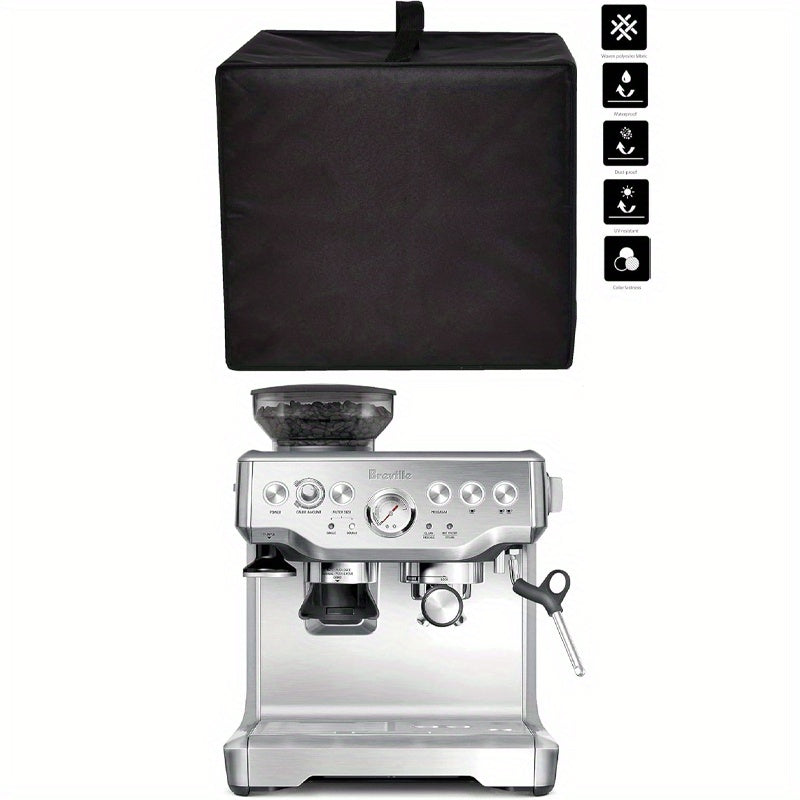 Protect your Breville Espresso Machine with this waterproof dust cover. Compatible with Barista Express BES870XL, BES870BSXL, Barista Pro, and Barista Touch BES880BSS models. This protective accessory comes with a handle and does not require electricity