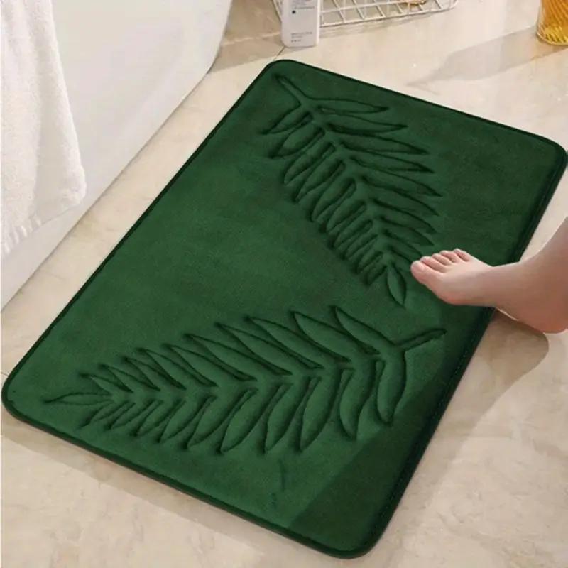 Leaf Embossed Floor Mat - Absorbent and Non-slip, Ideal for Bathroom, Living Room, Bedroom, Kitchen, or Doorstep